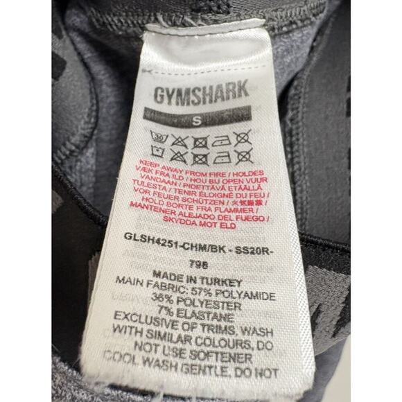 Gymshark Seamless Training Shorts Women's Size S Gray Black Logo Waistband - Picture 3 of 3